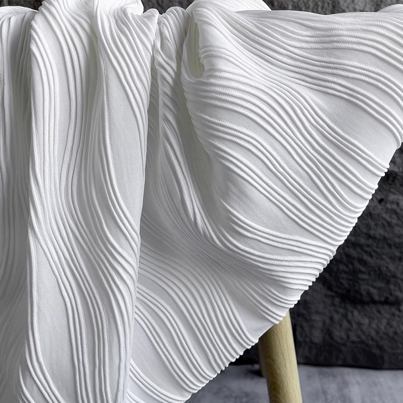 Textured Wave-Striped Stretch 3D Jacquard Pleated Fabric (1).jpg