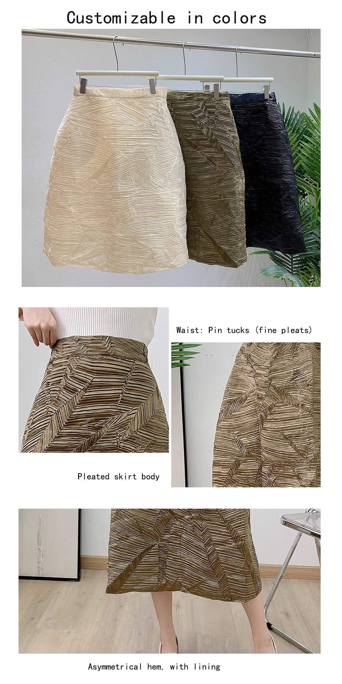 Embroidered Textured Hemline for Spring