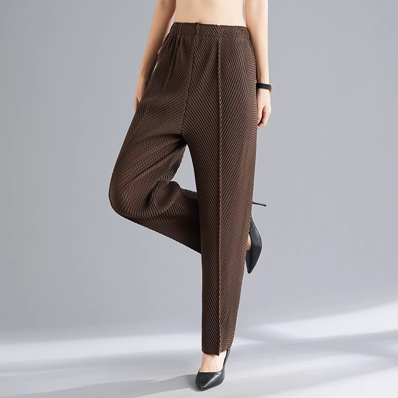 Women's High-Waisted Pleated Casual Pants - Spring 2024 Slimming Tapered Harem Trousers for Office & Outings (3).jpg